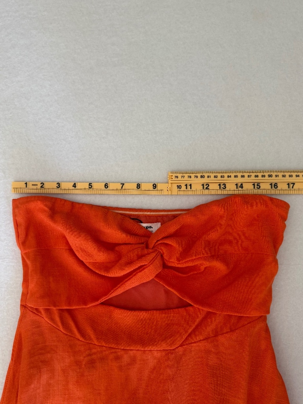 Showpo Avie Orange Twist Strapless Cutout Cocktail Midi Dress NWT US 10 Party - Picture 12 of 15